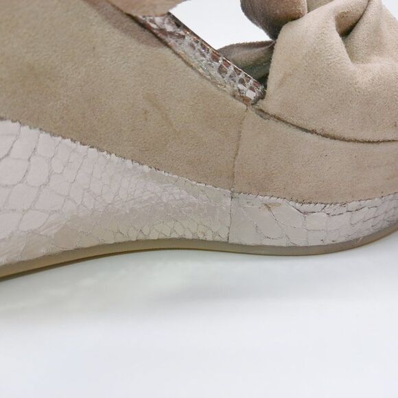Madden Girl Kashmire Taupe Wedge Open Toed Closed Heel Womens Shoes Size10 - Picture 7 of 10